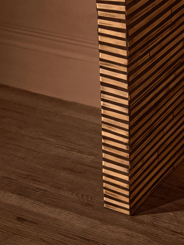 Bambusa Bamboo Inlay Curved Console Table - XShowhome Limited - Xshowhome