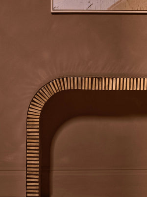 Bambusa Bamboo Inlay Curved Console Table - XShowhome Limited - Xshowhome