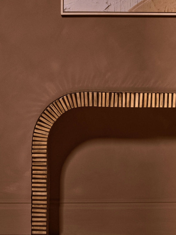 Bambusa Bamboo Inlay Curved Console Table - XShowhome Limited - Xshowhome