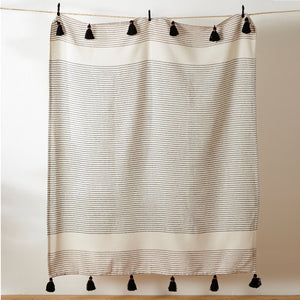 Banda 125x150 Throw Pecan/black - Canwell Interiors Limited - Riva