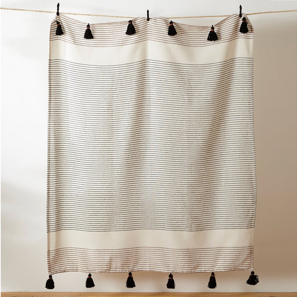 Banda 125x150 Throw Pecan/black - Canwell Interiors Limited - Riva