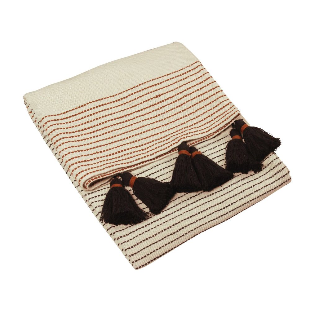 Banda 125x150 Throw Pecan/black - Canwell Interiors Limited - Riva