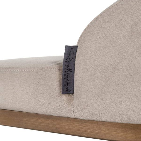 Bar stool Bolton khaki velvet brushed gold fire retardant (Set of 2) - Canwell Interiors Limited - Richmond