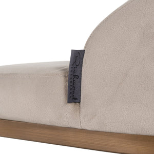 Bar stool Bolton khaki velvet brushed gold fire retardant (Set of 2) - Canwell Interiors Limited - Richmond