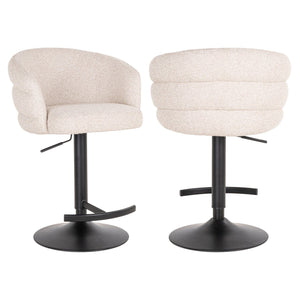 Bar stool Nikki biscotti swivel fire retardant - Canwell Interiors Limited - Richmond