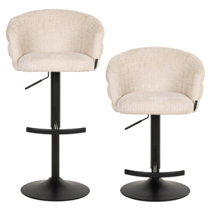 Bar Stool Nikki Niagara Beige Swivel Fire Retardant - XShowhome Limited - Richmond