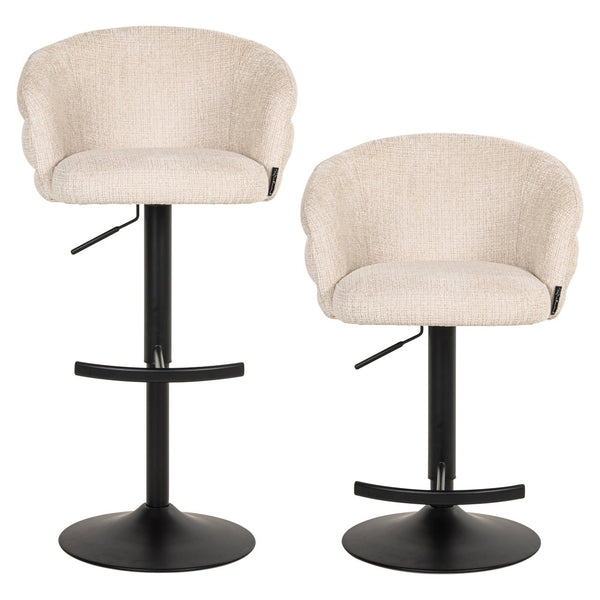 Bar Stool Nikki Niagara Beige Swivel Fire Retardant - XShowhome Limited - Richmond
