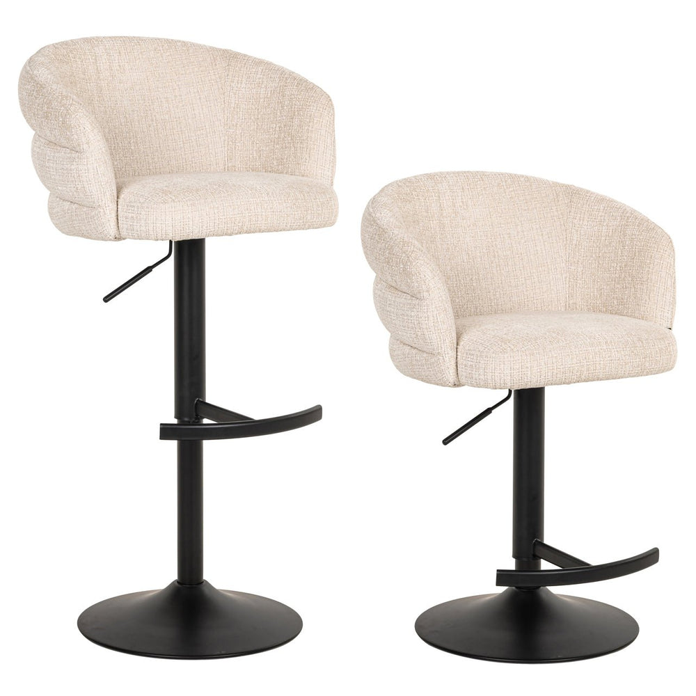 Bar Stool Nikki Niagara Beige Swivel Fire Retardant - XShowhome Limited - Richmond