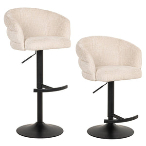 Bar Stool Nikki Niagara Beige Swivel Fire Retardant - XShowhome Limited - Richmond