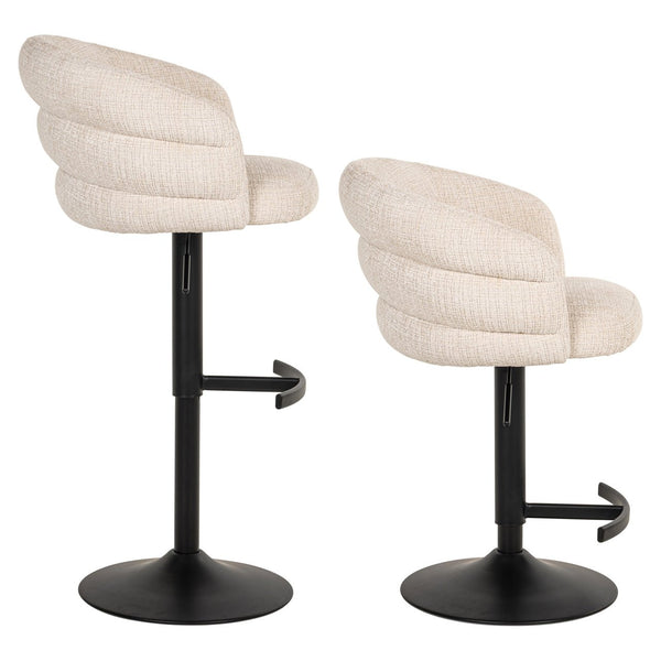 Bar Stool Nikki Niagara Beige Swivel Fire Retardant - XShowhome Limited - Richmond