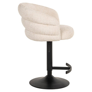 Bar Stool Nikki Niagara Beige Swivel Fire Retardant - XShowhome Limited - Richmond