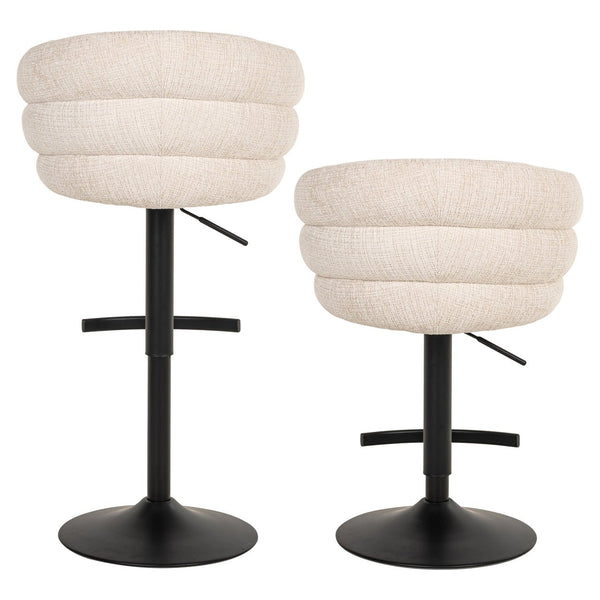 Bar Stool Nikki Niagara Beige Swivel Fire Retardant - XShowhome Limited - Richmond