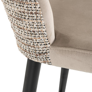 Bar stool Tabitha trendy nature fire retardant - Canwell Interiors Limited - Richmond