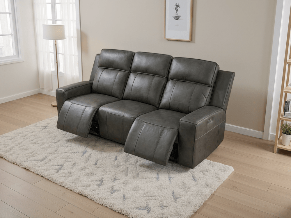 Barcelona Electric Recliner Sofa Grey 3 Seater - XShowhome Limited - Xshowhome