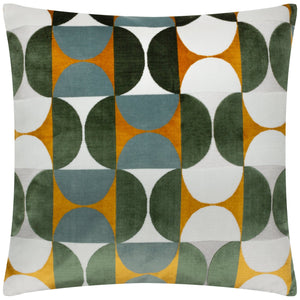 Bardot 50x50 Feather Filled Cushion Gold/Blue - XShowhome Limited - Riva