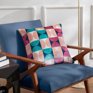 Bardot 50x50 Feather Filled Cushion Magenta & Blue - Canwell Interiors Limited - Riva
