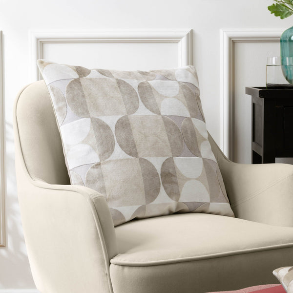 Bardot 50x50 Feather Filled Cushion Natural - Canwell Interiors Limited - Riva