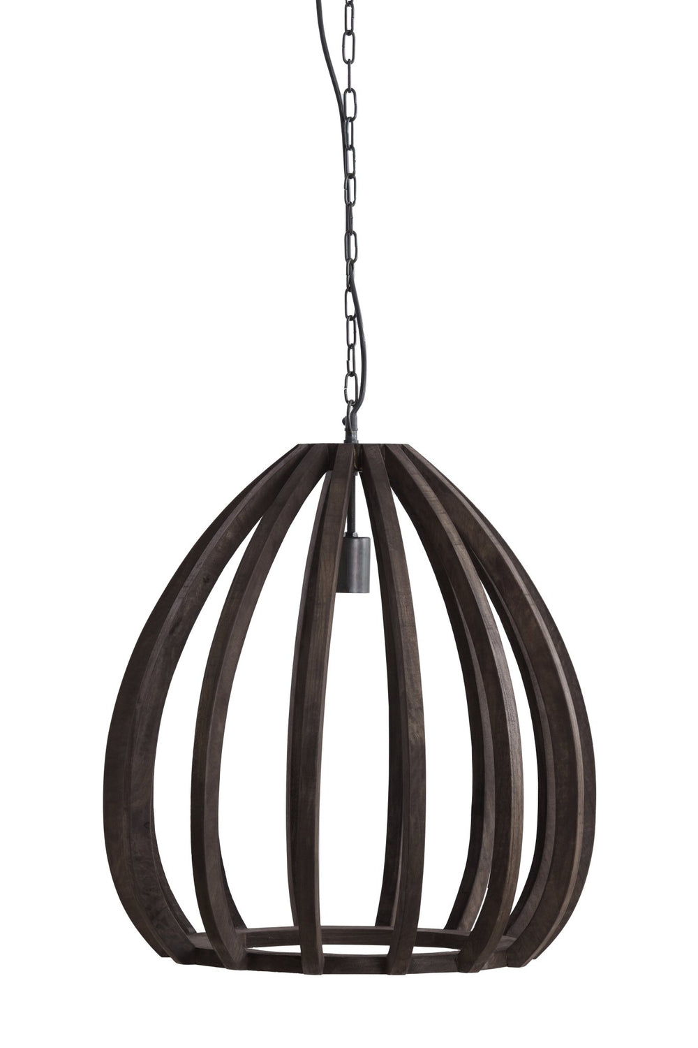 BARSIA Pendant Light — Wood Dark Brown - Canwell Interiors Limited - Light & Living