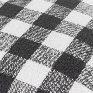 Barton Check 45x45 Feather Filled Cushion Black - Canwell Interiors Limited - Riva