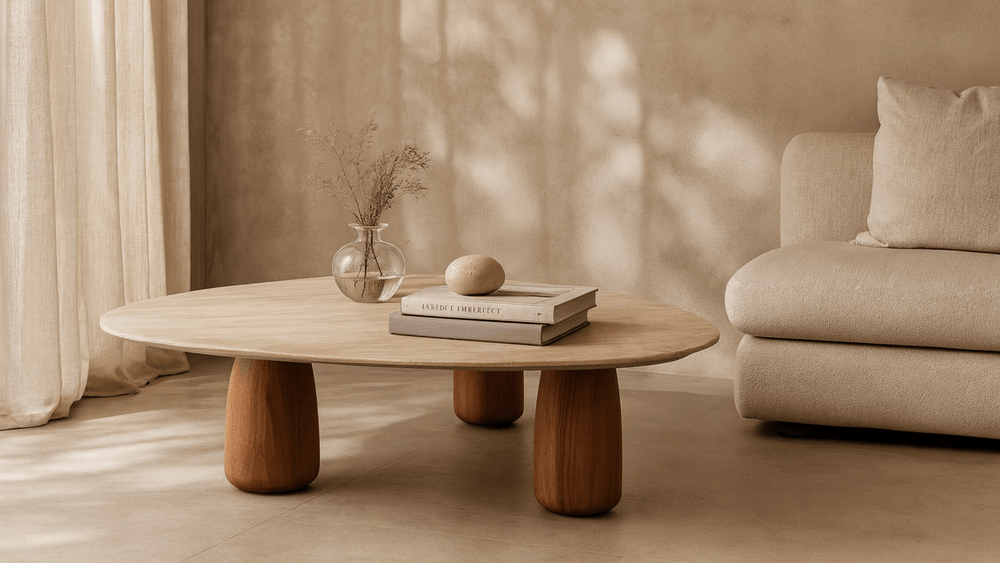 Basilca Coffee Table - Walnut Travertine - XShowhome Limited - Tommy Franks