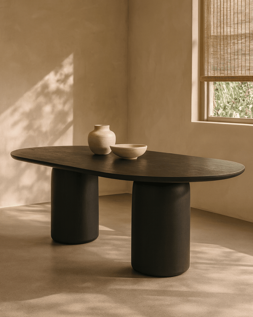 Basilca Dining Table 240 - Matte Black - XShowhome Limited - Tommy Franks