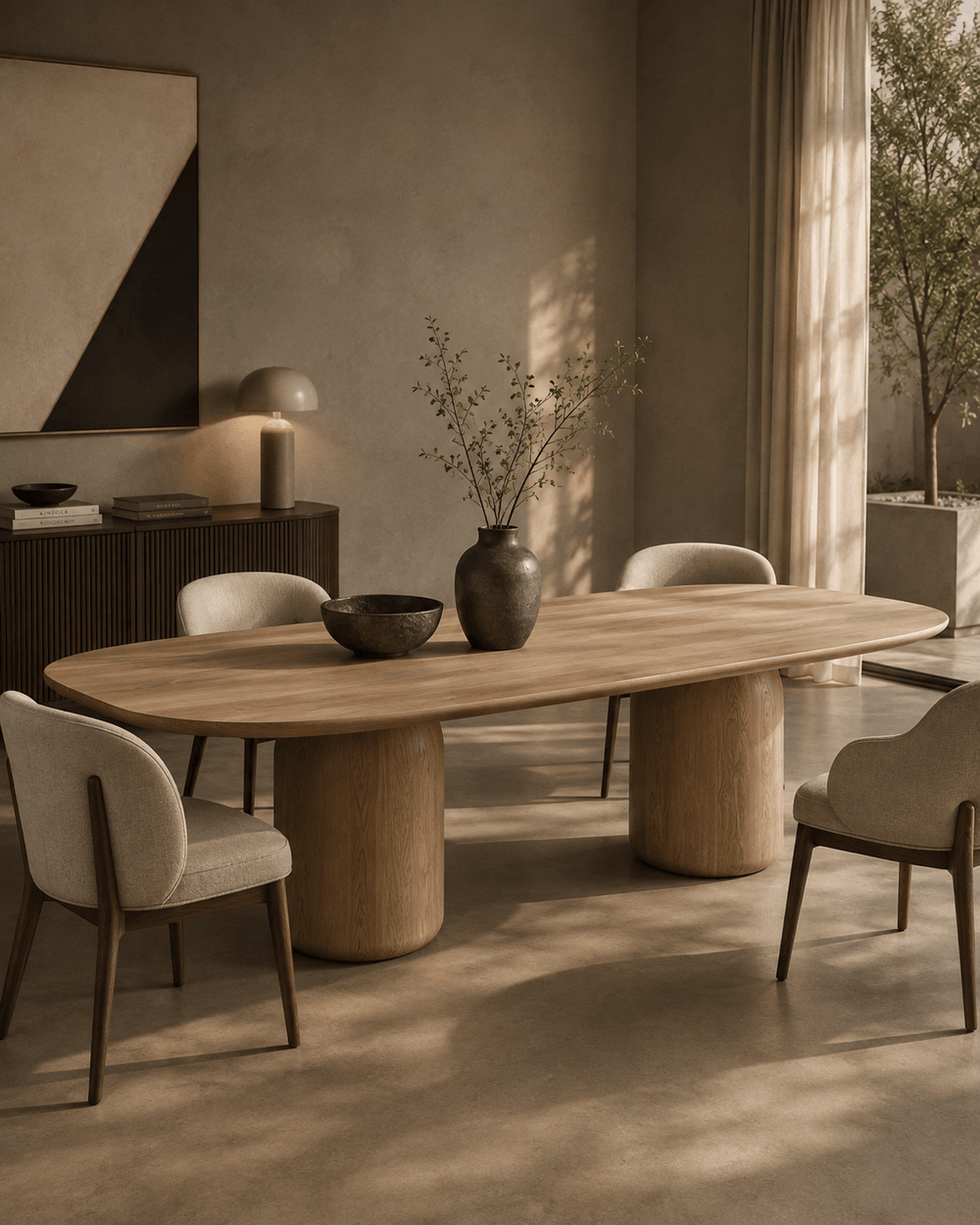 Basilca Dining Table 270 - Ash Oak - XShowhome Limited - Tommy Franks