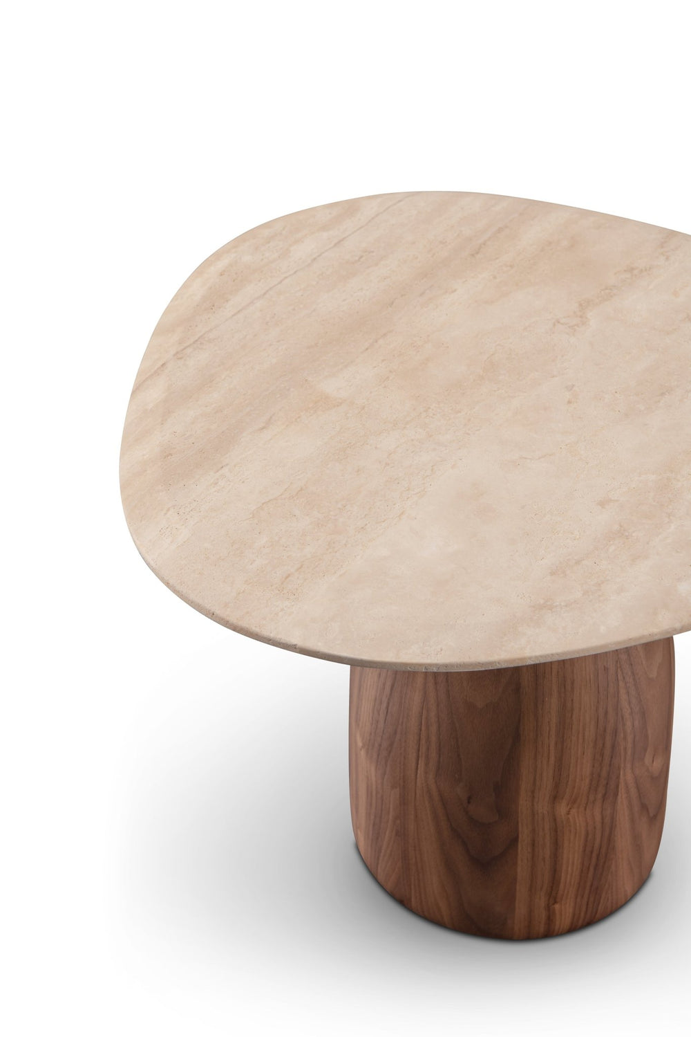 Basilca Side Table - Walnut Travertine - XShowhome Limited - Tommy Franks
