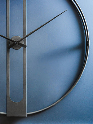Beauly 107cm Dia Black Metal Wall Clock - XShowhome Limited - Xshowhome