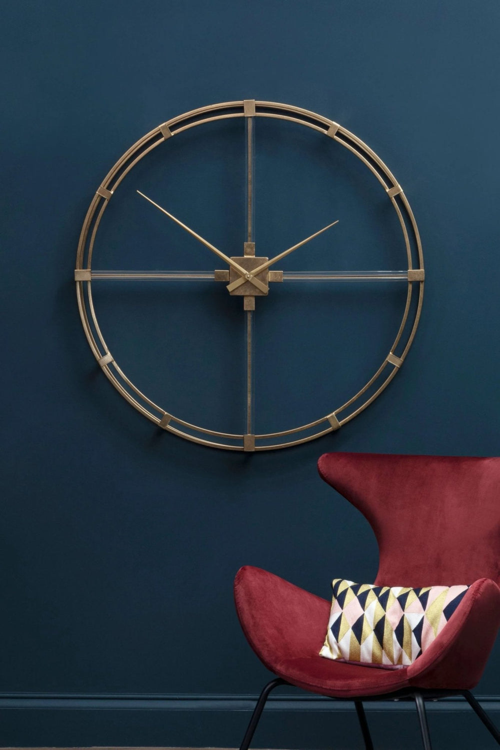 Beauly 110cm Dia Gold Finish Metal Wall Clock - XShowhome Limited - Xshowhome