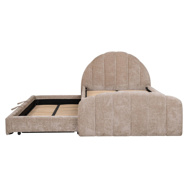 Bed Pixie clay chenille 120x200 with pull - out bed - Canwell Interiors Limited - Richmond