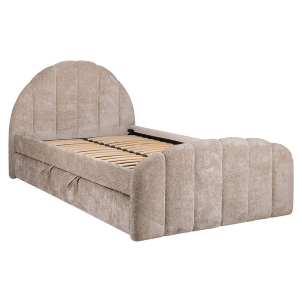 Bed Pixie clay chenille 120x200 with pull - out bed - Canwell Interiors Limited - Richmond