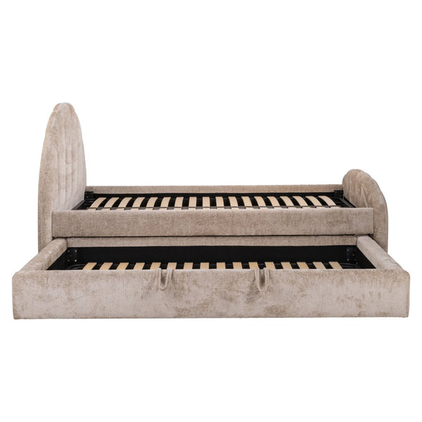 Bed Pixie clay chenille 120x200 with pull - out bed - Canwell Interiors Limited - Richmond