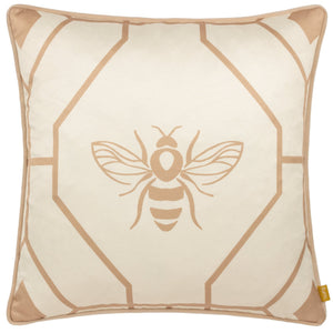 Bee Deco 43x43 Feather Filled Cushion Champagne - Canwell Interiors Limited - Riva