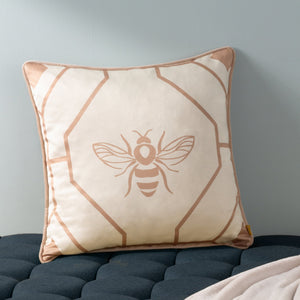 Bee Deco 43x43 Feather Filled Cushion Champagne - Canwell Interiors Limited - Riva