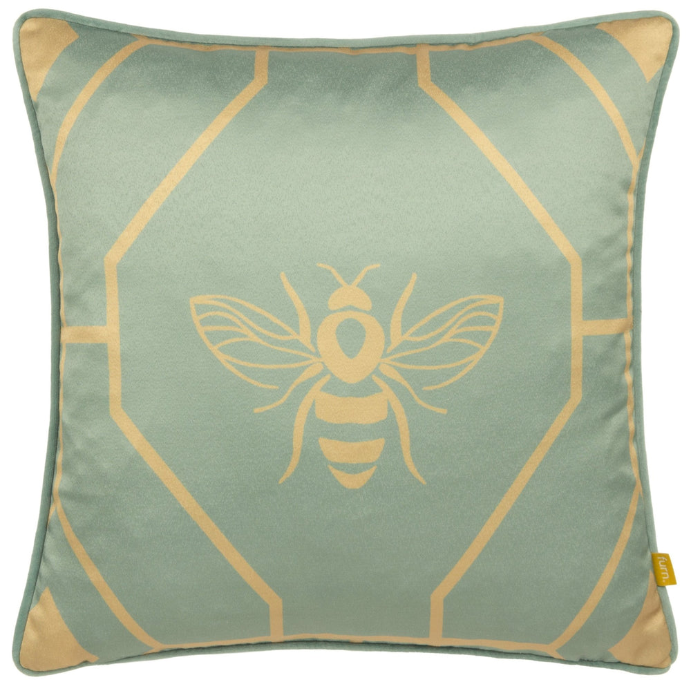 Bee Deco 43x43 Feather Filled Cushion Eau De Nil - Canwell Interiors Limited - Riva
