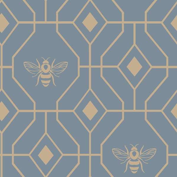 Bee Deco Double Duvet Set French Blue - XShowhome Limited - Riva