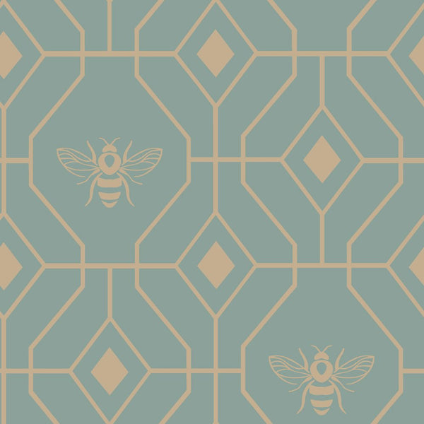 Bee Deco King Size Duvet Set Eau de Nil - XShowhome Limited - Riva