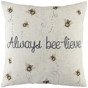 Bee - Lieve 43x43 Feather Filled Cushion White - Canwell Interiors Limited - Riva