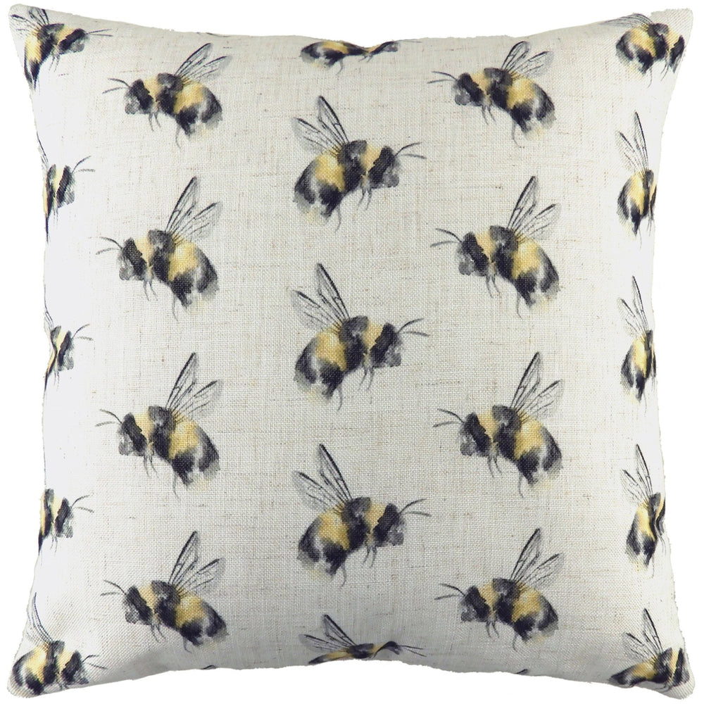 Bee You Repeat 43x43 Feather Filled Cushion White - Canwell Interiors Limited - Riva