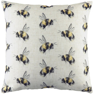 Bee You Repeat 43x43 Feather Filled Cushion White - Canwell Interiors Limited - Riva