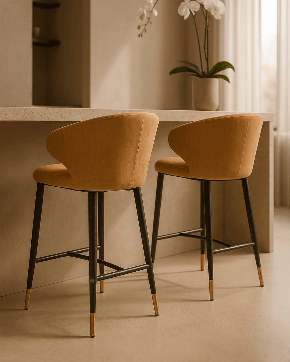Bellroy Bar stool - Vintage Eco Pelle Honey - XShowhome Limited - Tommy Franks