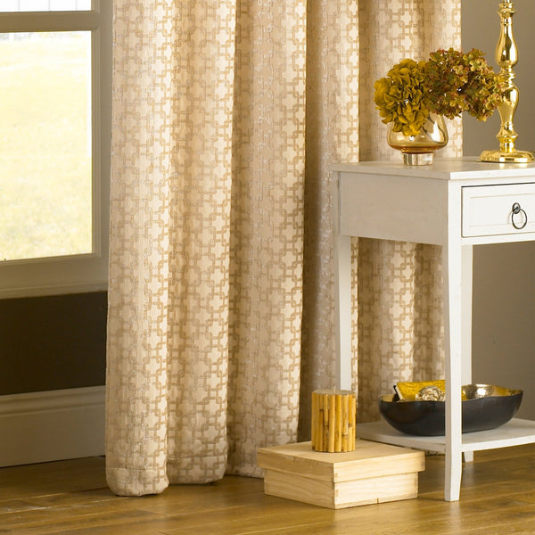 Belmont 168x183 Ring Top Curtains Beige - Canwell Interiors Limited - Riva