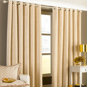 Belmont 168x229 Eyelet Curtains Beige - Canwell Interiors Limited - Riva