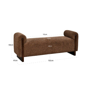 Bench Winslov Brown Blockweave Fire Retardant - XShowhome Limited - Richmond