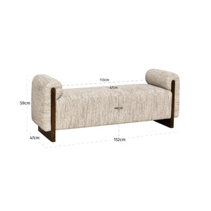Bench Winslov Natural Softweave Fire Retardant - XShowhome Limited - Richmond