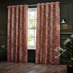 Bengal 117x137 Eyelet Curtains Amber - Canwell Interiors Limited - Riva