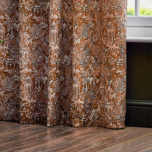 Bengal 117x137 Eyelet Curtains Amber - Canwell Interiors Limited - Riva