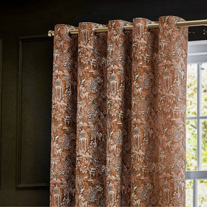 Bengal 117x137 Eyelet Curtains Amber - Canwell Interiors Limited - Riva