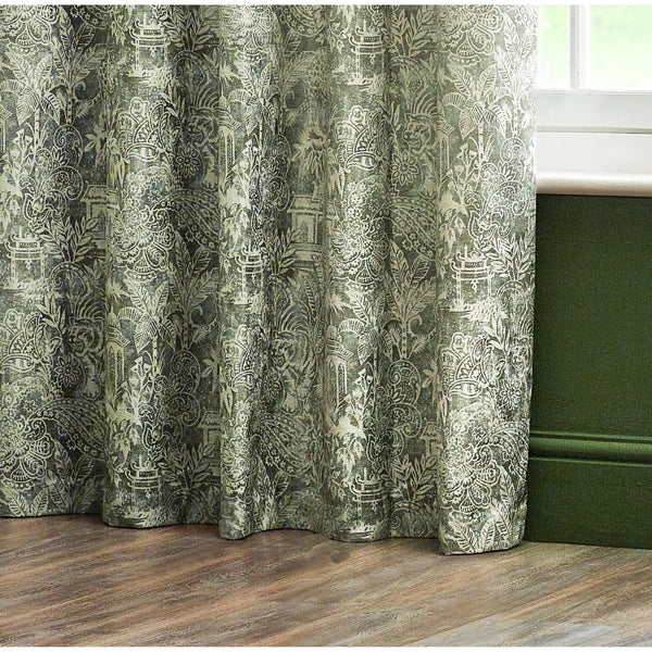 Bengal 117x137 Eyelet Curtains Sage - Canwell Interiors Limited - Riva