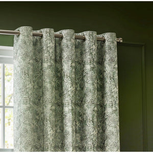 Bengal 117x137 Eyelet Curtains Sage - Canwell Interiors Limited - Riva